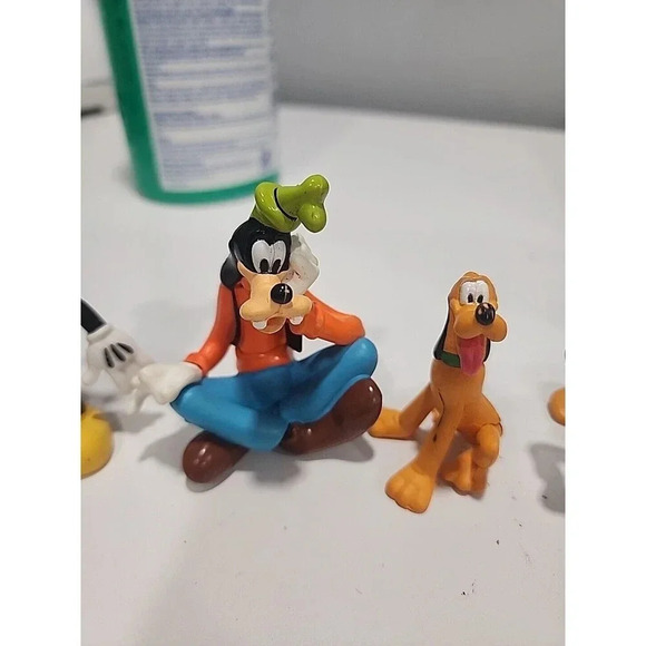 Disney Mickey Mouse 5 Figures Cake Toppers Mickey Pluto Donald Goofy - Picture 3 of 6